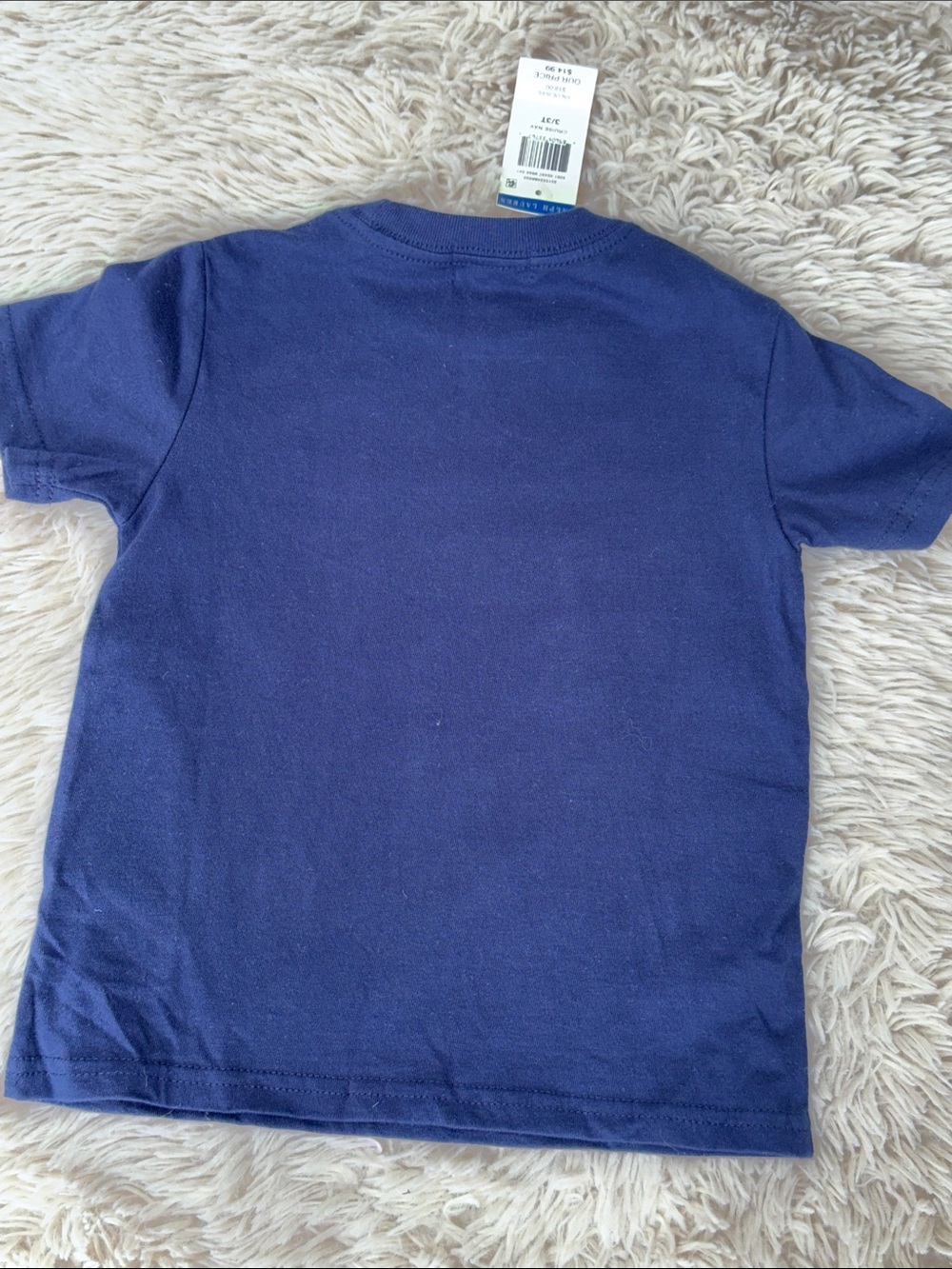 ๐ NWT Polo by Ralph Lauren Navy Tee with Red Pony Logo - Kids 3T - Picture 4 of 4